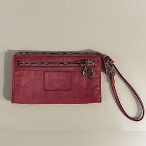 Coach Poppy Pink Patent Leather Wristlet Wallet Y2k